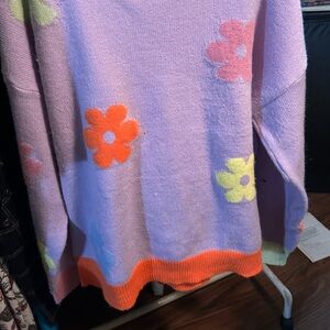 Easel flowers Spring Sweater Large Bust 48”